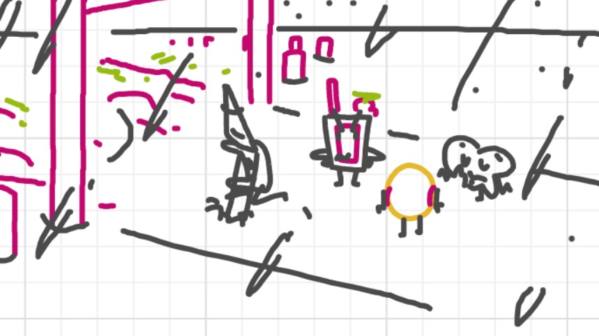 A panel from I've Been Everywhere, Man, episode nine of the Board Boards object show by Furretwalk/WalkingFurret.